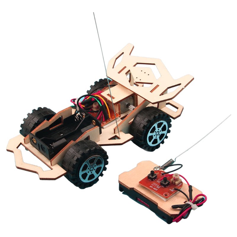 遥控赛车手工DIY科技小制作