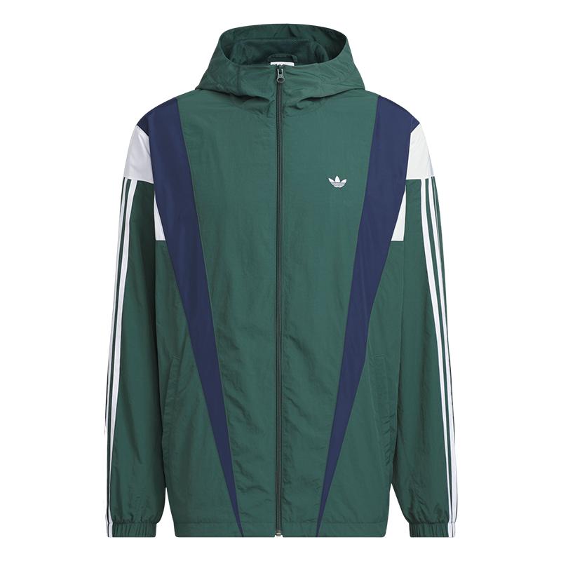 宽松舒适梭织抽绳运动连帽夹克外套男装秋冬adidas阿迪达斯三叶草