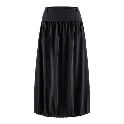 黑色拼接蕾丝花边半身裙