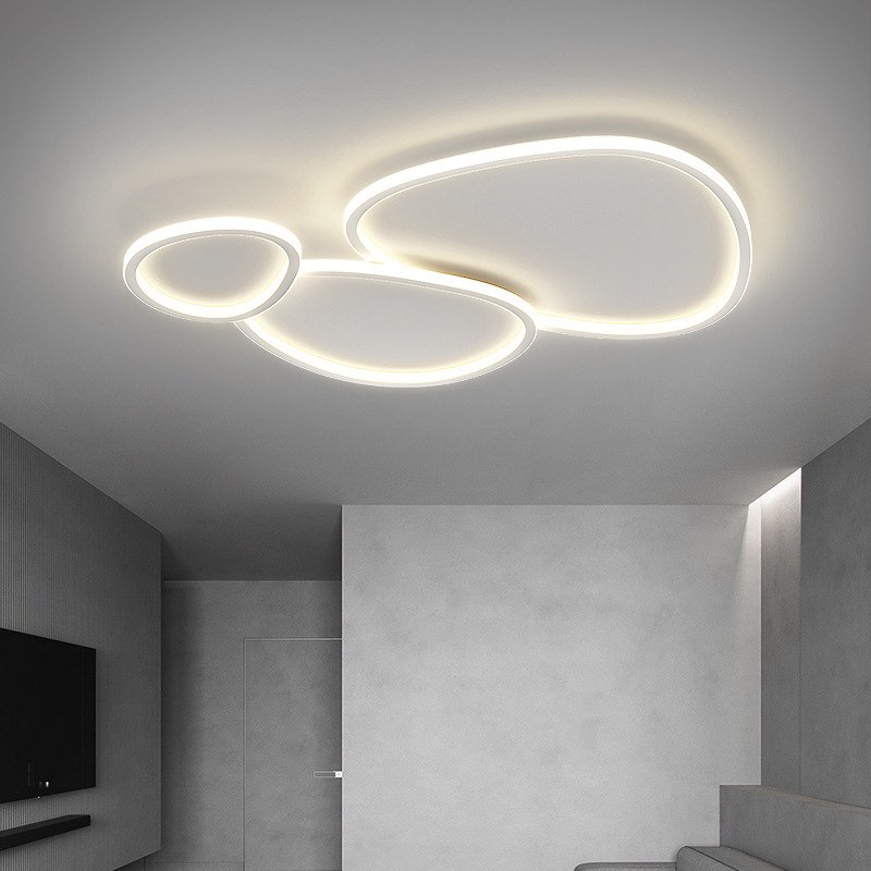 智能客厅灯2025年新款简约现代大气全屋灯具套餐鹅卵石吸顶灯