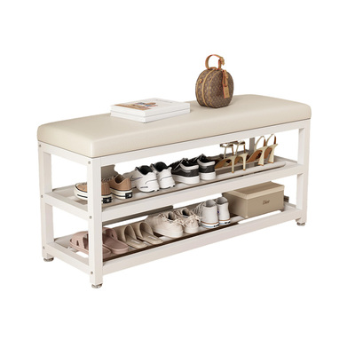 换鞋凳家用门口可坐式穿鞋凳进门凳入户鞋柜坐凳一体软包坐垫鞋架