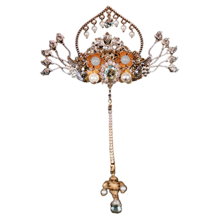 汉服头饰全套仙气发冠流苏发簪步摇掩髻簪古风发饰套装女春季配饰