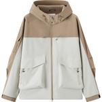 森马三防外套男秋季户外撞色拼接连帽夹克大口袋工装上衣时尚潮流