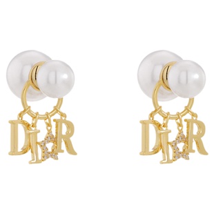 双面前后大小珍珠字母秋冬耳环2026新款爆款高级感耳钉女轻奢耳饰