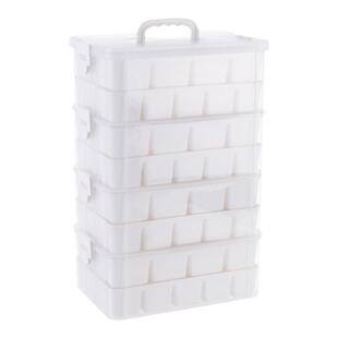 拼图收纳盒磁力片玩具积木分类箱透明宝宝零件颗粒拼装分装整理盒