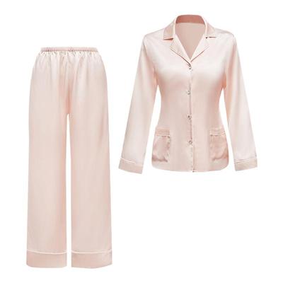 女桑蚕丝施华洛睡衣套装家居服