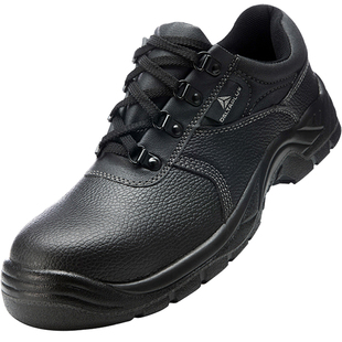 代尔塔真牛皮劳保鞋男款防砸带钢板秋冬季加绒18KV绝缘安全工作鞋