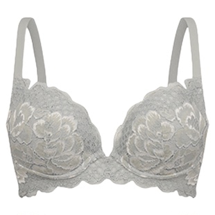 古今内衣女大胸显小性感蕾丝承托调整防外扩防下垂文胸罩