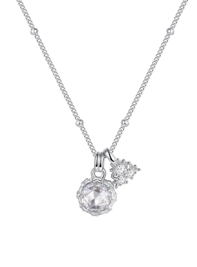 TOGGLER玫瑰切双吊坠项链