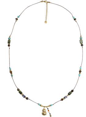 方糖家新中式天然石葫芦毛衣链