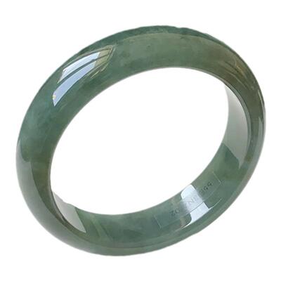 55圈3N7702平安镯 大艺珠宝轮胎油青种缅甸天然A货翡翠手镯玉镯子