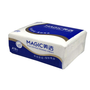 美洁418压花平板纸整箱卫生纸10包家用刀切纸厕所草纸巾实惠厕纸