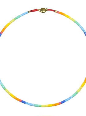 AWE白百何同款彩色搪瓷串珠项链