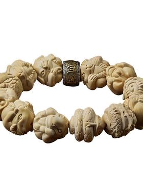 小叶黄杨木手串十二生肖文玩佛珠