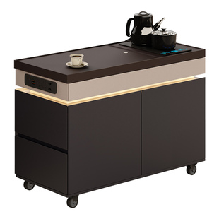 意式茶水柜家用烧水柜客厅小茶几阳台煮茶台沙发边柜上下水边几