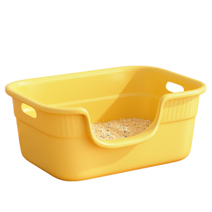 猫砂盆超大号防外溅猫厕所特大防臭幼猫开放式猫砂盆子巨大猫屎盆