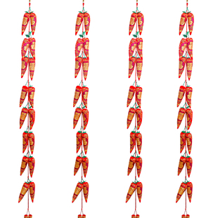 辣椒串挂件新年装饰红红火火客厅装饰品乔迁福字挂饰春节年货用品