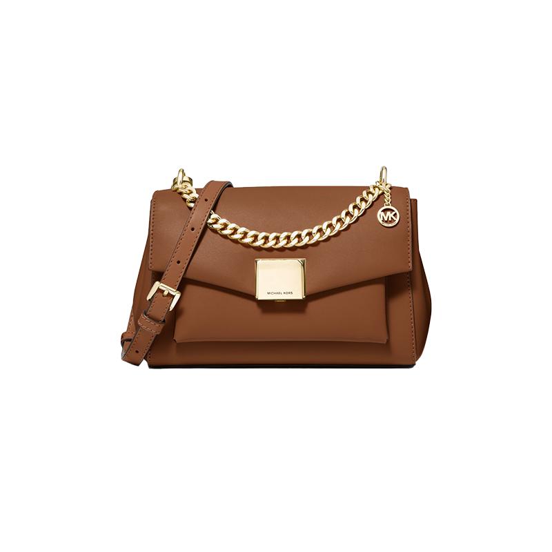 【自营】Michael KorsMK女包Lita中号皮革链条斜挎包35T0GXPL2O