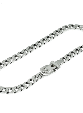 古巴ins皮带扣头坦克可刻字项链