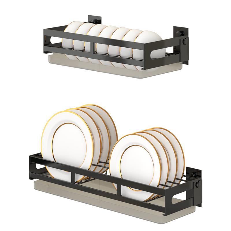 免打孔不锈钢碗架沥水架厨房置物架多功能壁挂碗碟收纳架锅盖架子