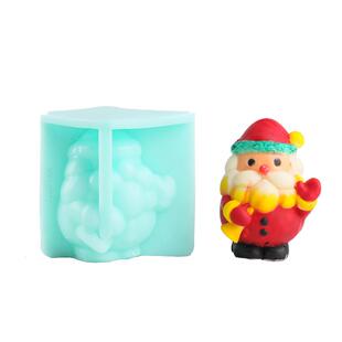 圣诞老人巧克力模具硅胶烘焙雪人慕斯蛋糕装饰摆件卡通全立体造型