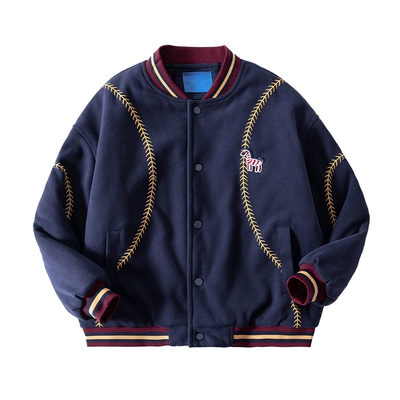 韩范运动加厚防风保暖棒球棉服潮