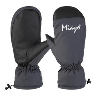 手套冬男女冬季单板滑雪保暖耐磨骑行防滑防风寒防水闷子并指手套