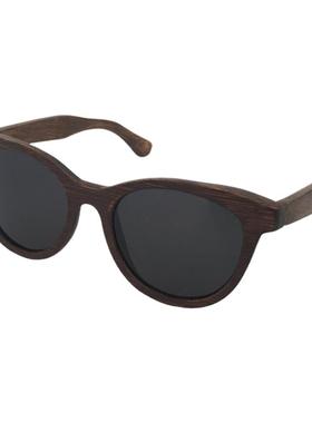 墨镜圆形大框竹制户外护眼太阳镜
