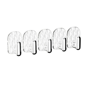 迷你无痕连排挂钩卫生间镜柜门后首饰粘贴壁挂小钩免打孔收纳承重