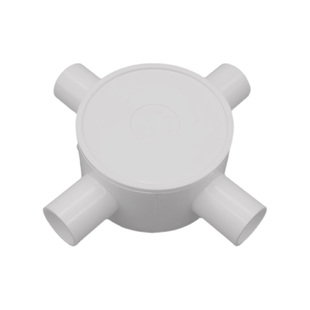 PVC线管司令箱圆三通三叉四通圆接线盒加筋加厚分线盒16 20 2532