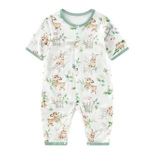 欧孕植纤纤连体衣春夏空调服网眼哈衣爬服