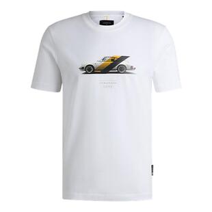 【汪顺同款】【保时捷联名】BOSS博斯 男士丝光棉T恤