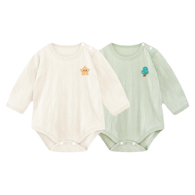 婴儿春秋纯棉连体包屁衣