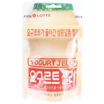 韩国进口可爱零食乐天乳酸菌软糖