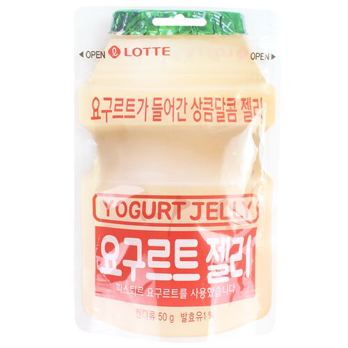 韩国进口可爱零食 LOTTE乐天乳酸菌软糖橡皮酸奶QQ软糖50g3包糖果