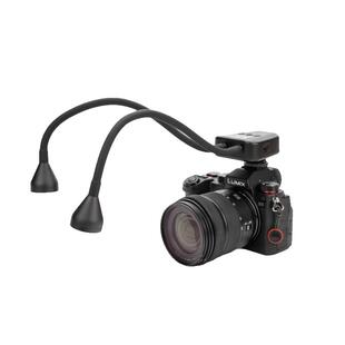 JJC 微距补光灯LED拍摄补光灯双头摄影微单反相机适用索尼佳能尼康富士XT5 XT4 A7R5 R6 Z6III外置机顶闪光灯