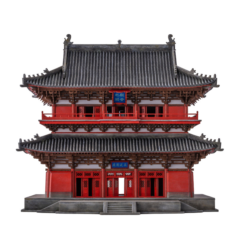 木上匠独乐寺观音阁古建筑模型中式成品建筑模型摆件木质榫卯装饰
