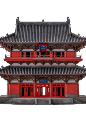 木上匠独乐寺观音阁木质成品模型