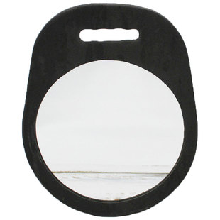 理发师手镜 泡沫高清手持圆后视镜发廊防摔后背镜 美发店方形镜子