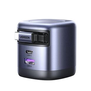 绿联65W伸缩线充电器适用苹果iPhone17小米华为手机笔记本电脑平板氮化镓快充Typec抽拉自带数据线PD充电插头