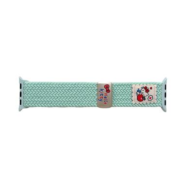 适用iwatch10苹果手表applewatch9表带s10可爱苹果kitty尼龙编织s8s7磁吸Ultra2新款45SE纯色s6女S9闺蜜小众
