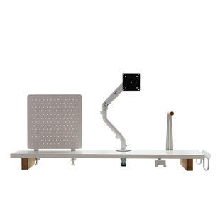 MOZI 收纳配件 显示器增高架模块化配件 中碳钢+实木 洞洞板配件