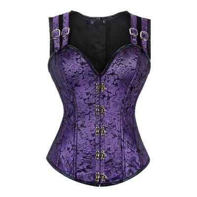 双扣链纽扣收腹小腰塑身衣corset