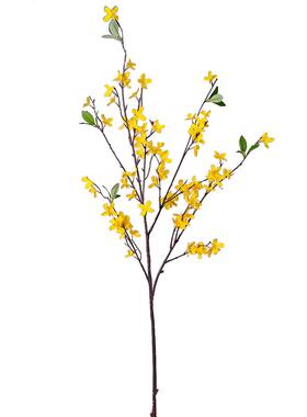 北京室内黄色绢花迎春花单支假花