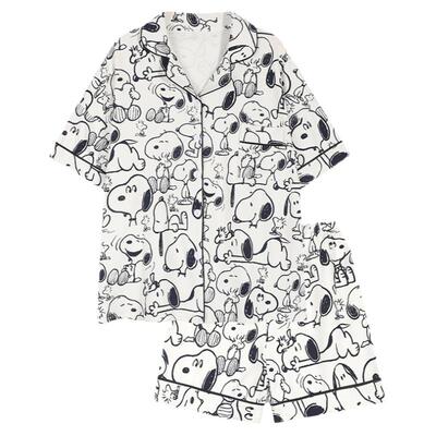 卡通史努比睡衣女学生夏季短袖