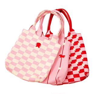 OCE梦想小马单肩包包女大容量设计感小众通勤学生新年红色托特包