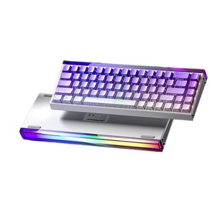 AULA/狼蛛hero68磁轴机械键盘RT0.01高性能粉色渐变有线电竞游戏