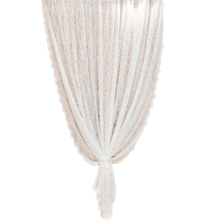 免打孔魔术贴纱帘窗纱白色蕾丝飘窗内开窗户卧室法式穿杆隔断定制