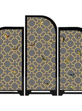 《花鸟图》桌面屏风摆件新中式中古风餐边柜摆画卧室餐厅装饰画