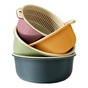 【卖爆了】双层洗菜盆沥水篮盘洗菜篮子洗菜家用厨房水槽圆形沥水